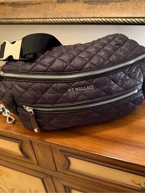 MZ Wallace Quilted Black crossbody sling